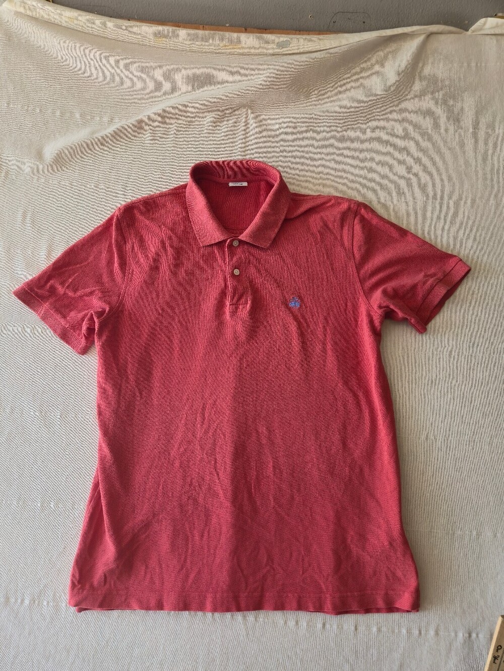 Brooks Brothers Performance Polo Shirt Slim Fit Red Cotton Large